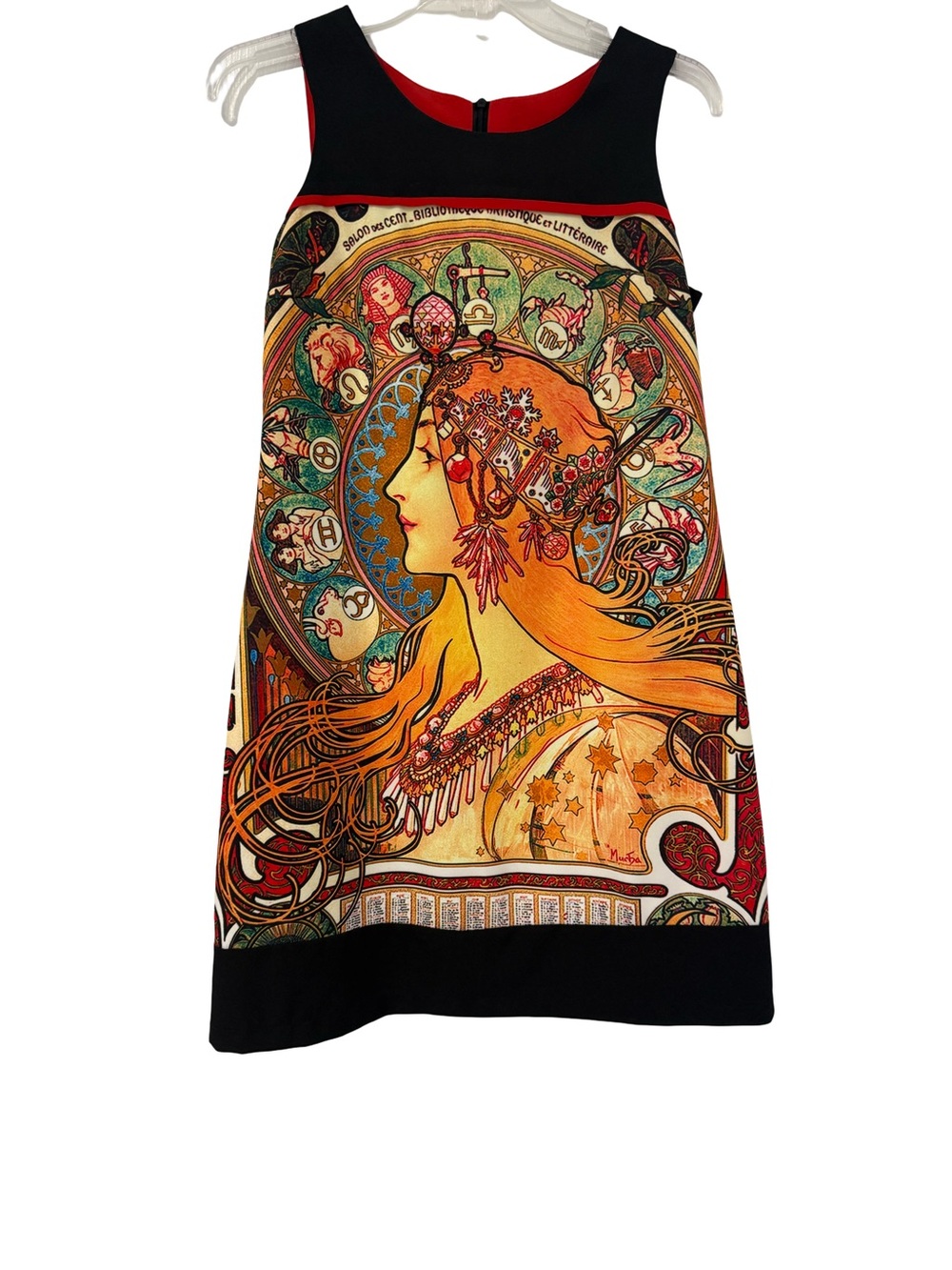 Art Nouveau French Dress Graphic print of Alphonse Mucha’s famous zodiac (1896)